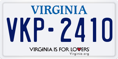 VA license plate VKP2410