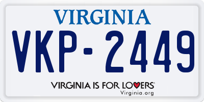 VA license plate VKP2449