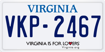 VA license plate VKP2467