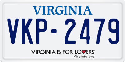 VA license plate VKP2479