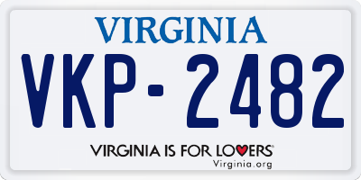 VA license plate VKP2482