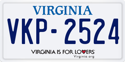 VA license plate VKP2524