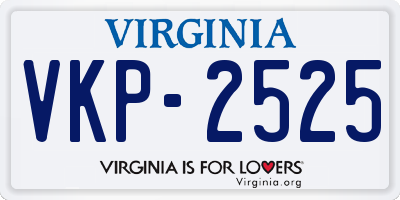 VA license plate VKP2525