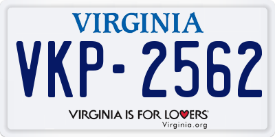 VA license plate VKP2562