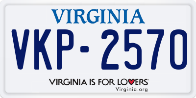 VA license plate VKP2570
