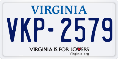 VA license plate VKP2579