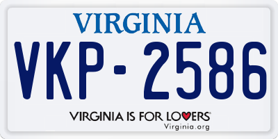 VA license plate VKP2586