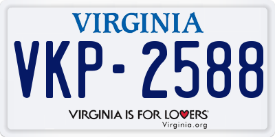 VA license plate VKP2588