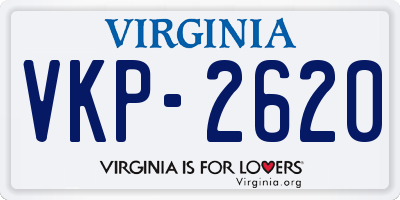 VA license plate VKP2620