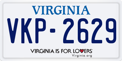 VA license plate VKP2629