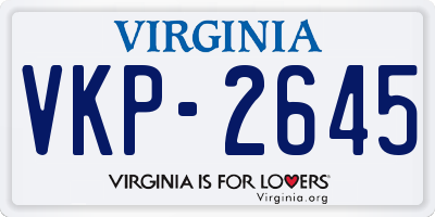 VA license plate VKP2645