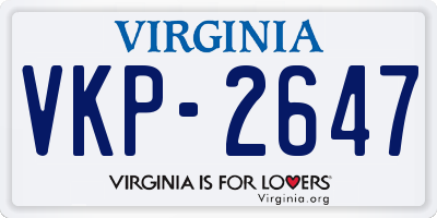 VA license plate VKP2647