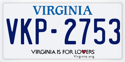 VA license plate VKP2753