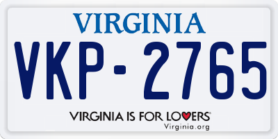 VA license plate VKP2765