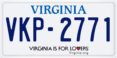 VA license plate VKP2771