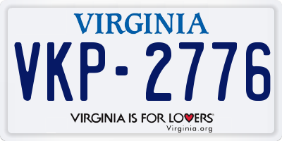 VA license plate VKP2776