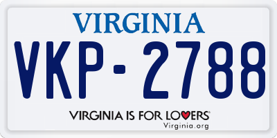 VA license plate VKP2788