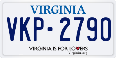 VA license plate VKP2790