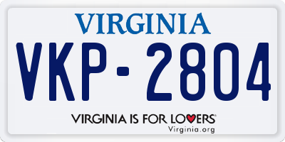 VA license plate VKP2804