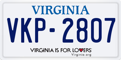 VA license plate VKP2807