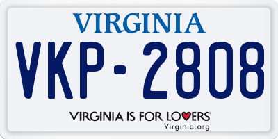 VA license plate VKP2808