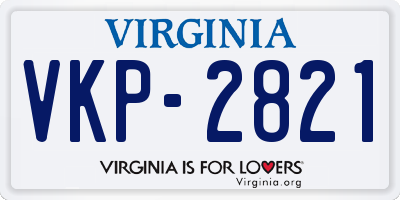 VA license plate VKP2821