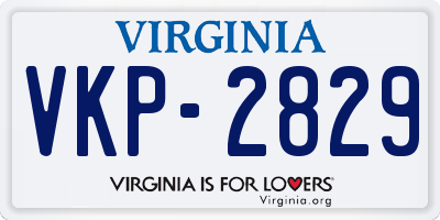 VA license plate VKP2829