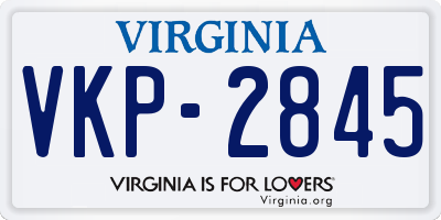 VA license plate VKP2845