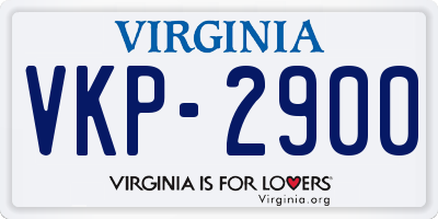 VA license plate VKP2900