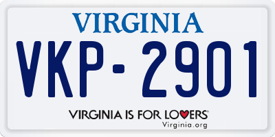 VA license plate VKP2901