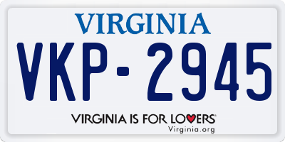 VA license plate VKP2945