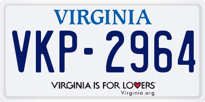 VA license plate VKP2964