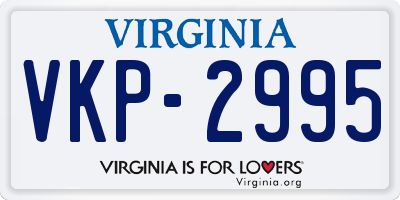 VA license plate VKP2995