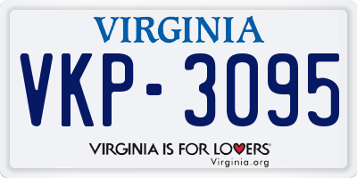 VA license plate VKP3095