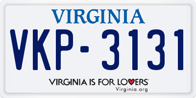 VA license plate VKP3131