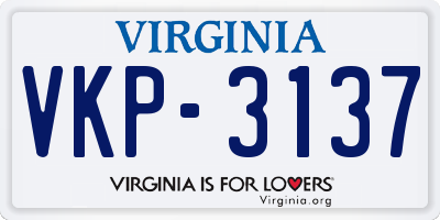 VA license plate VKP3137
