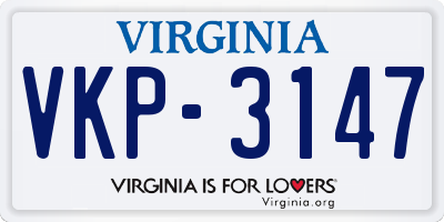 VA license plate VKP3147