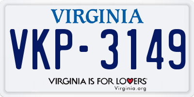 VA license plate VKP3149