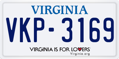 VA license plate VKP3169