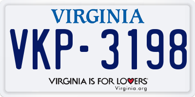 VA license plate VKP3198