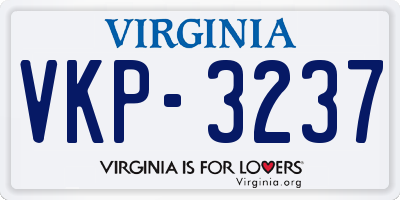 VA license plate VKP3237