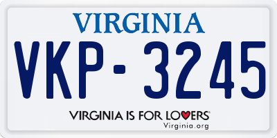 VA license plate VKP3245