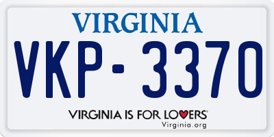 VA license plate VKP3370