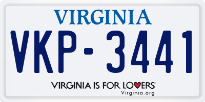 VA license plate VKP3441
