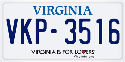 VA license plate VKP3516