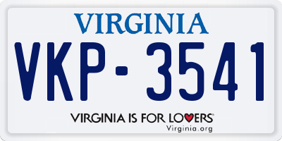 VA license plate VKP3541