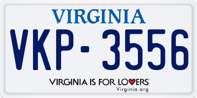 VA license plate VKP3556