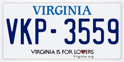 VA license plate VKP3559