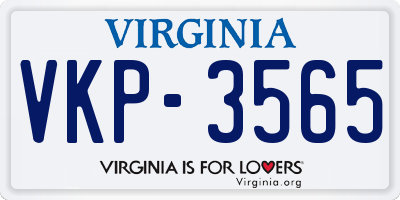 VA license plate VKP3565
