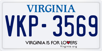 VA license plate VKP3569